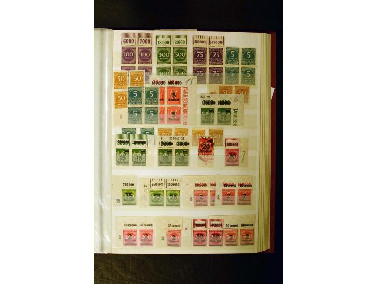 1872/1945, 2 Steckbücher voll mit oft besserem Material ab Brustschild bis Zusammendrucke III. Reich, dabei viel Pfennige bis
