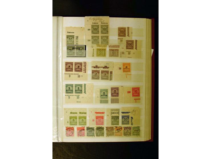 1872/1945, 2 Steckbücher voll mit oft besserem Material ab Brustschild bis Zusammendrucke III. Reich, dabei viel Pfennige bis