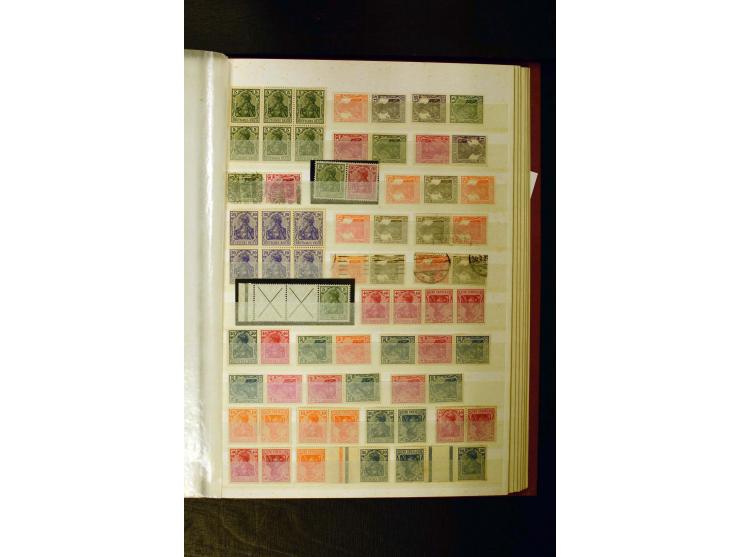1872/1945, 2 Steckbücher voll mit oft besserem Material ab Brustschild bis Zusammendrucke III. Reich, dabei viel Pfennige bis