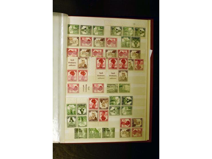 1872/1945, 2 Steckbücher voll mit oft besserem Material ab Brustschild bis Zusammendrucke III. Reich, dabei viel Pfennige bis