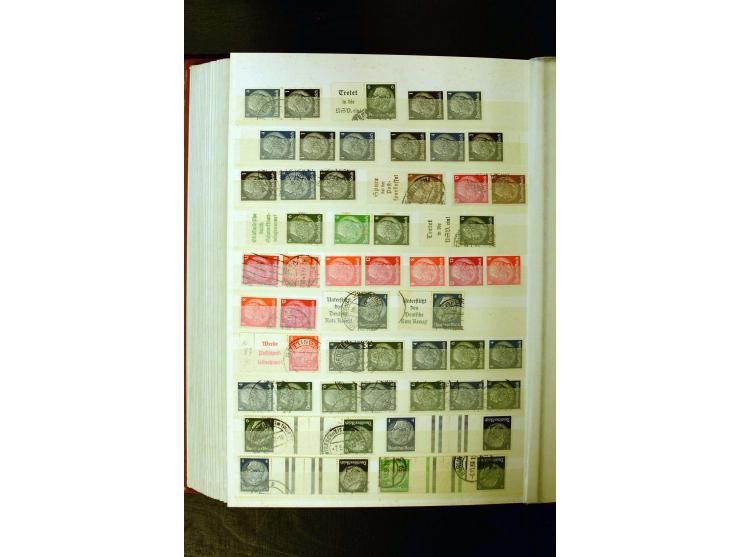 1872/1945, 2 Steckbücher voll mit oft besserem Material ab Brustschild bis Zusammendrucke III. Reich, dabei viel Pfennige bis