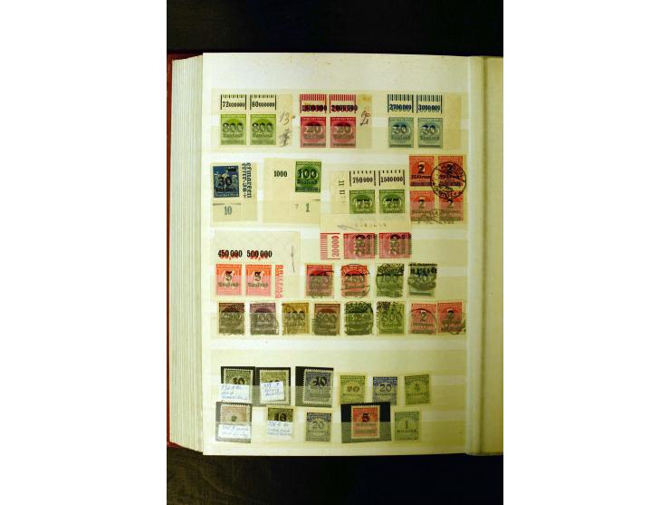 1872/1945, 2 Steckbücher voll mit oft besserem Material ab Brustschild bis Zusammendrucke III. Reich, dabei viel Pfennige bis