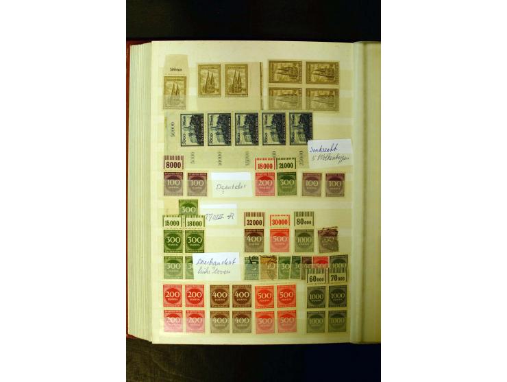 1872/1945, 2 Steckbücher voll mit oft besserem Material ab Brustschild bis Zusammendrucke III. Reich, dabei viel Pfennige bis