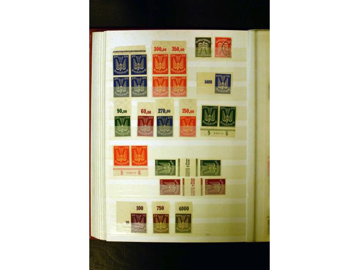 1872/1945, 2 Steckbücher voll mit oft besserem Material ab Brustschild bis Zusammendrucke III. Reich, dabei viel Pfennige bis