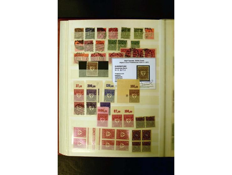 1872/1945, 2 Steckbücher voll mit oft besserem Material ab Brustschild bis Zusammendrucke III. Reich, dabei viel Pfennige bis