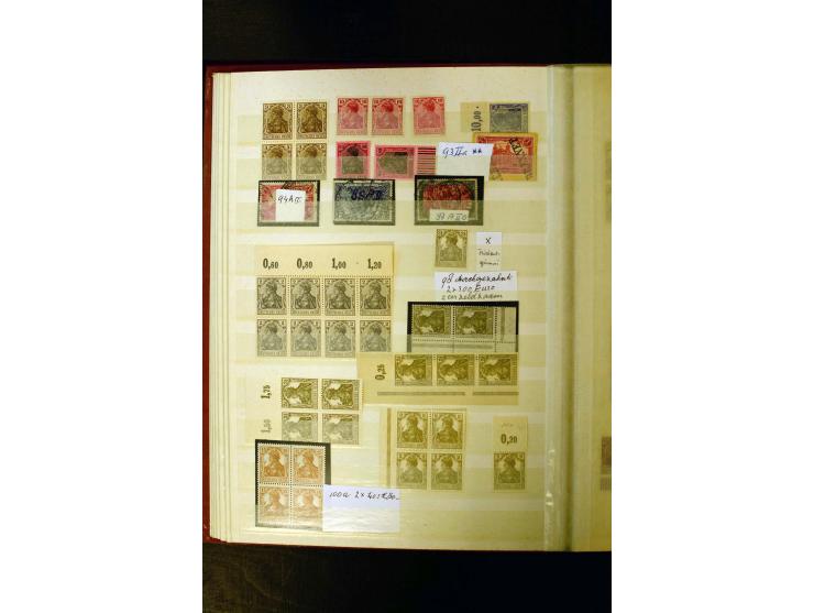 1872/1945, 2 Steckbücher voll mit oft besserem Material ab Brustschild bis Zusammendrucke III. Reich, dabei viel Pfennige bis