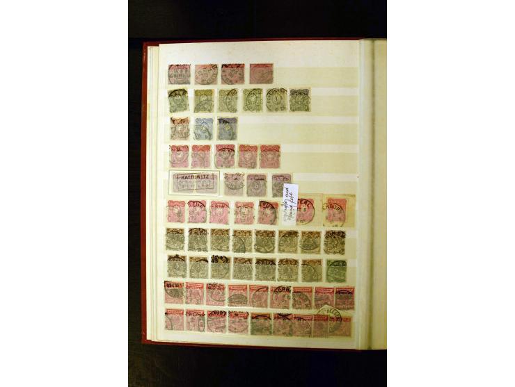 1872/1945, 2 Steckbücher voll mit oft besserem Material ab Brustschild bis Zusammendrucke III. Reich, dabei viel Pfennige bis