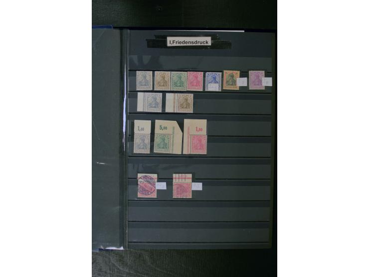 1872/1945, 2 Steckbücher voll mit oft besserem Material ab Brustschild bis Zusammendrucke III. Reich, dabei viel Pfennige bis