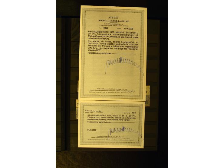 1872/1945, 2 Steckbücher voll mit oft besserem Material ab Brustschild bis Zusammendrucke III. Reich, dabei viel Pfennige bis