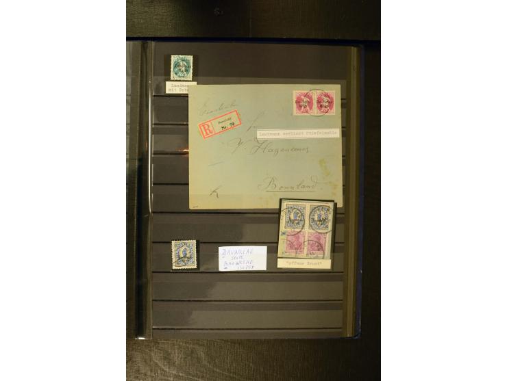 1872/1945, 2 Steckbücher voll mit oft besserem Material ab Brustschild bis Zusammendrucke III. Reich, dabei viel Pfennige bis