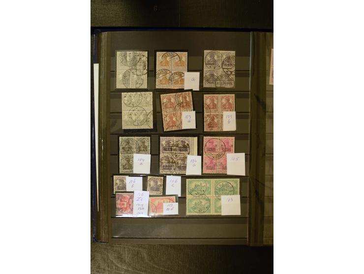 1872/1945, 2 Steckbücher voll mit oft besserem Material ab Brustschild bis Zusammendrucke III. Reich, dabei viel Pfennige bis