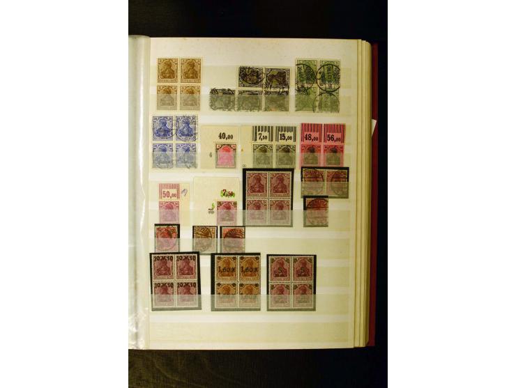 1872/1945, 2 Steckbücher voll mit oft besserem Material ab Brustschild bis Zusammendrucke III. Reich, dabei viel Pfennige bis
