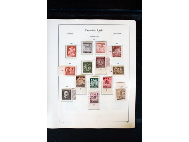 1872/1945, postfrische, ungebrauchte und gestempelte Sammlung mit u.a. Mi.-Nr. 66 (3), 438-39 (2), 456-58, 496-98, Bl.1, 2 et