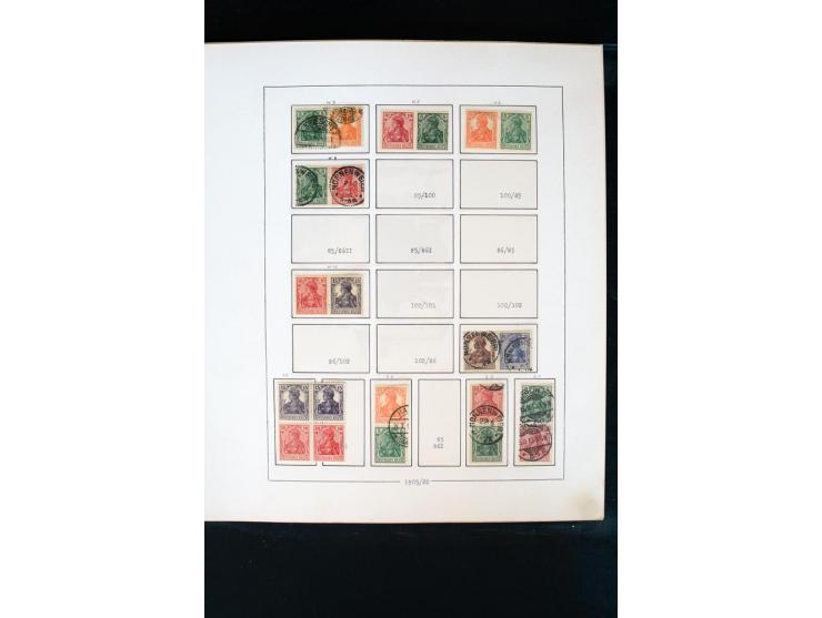 1872/1945, postfrische, ungebrauchte und gestempelte Sammlung mit u.a. Mi.-Nr. 66 (3), 438-39 (2), 456-58, 496-98, Bl.1, 2 et