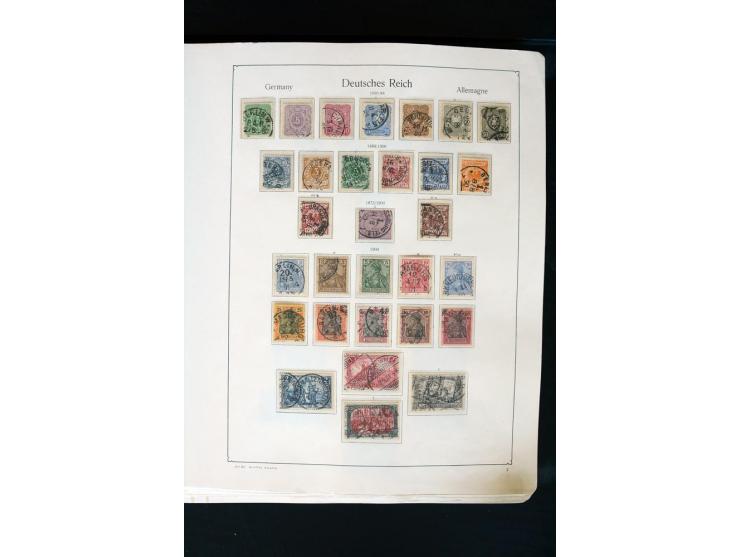 1872/1945, postfrische, ungebrauchte und gestempelte Sammlung mit u.a. Mi.-Nr. 66 (3), 438-39 (2), 456-58, 496-98, Bl.1, 2 et