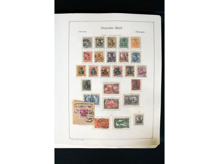 1872/1945, postfrische, ungebrauchte und gestempelte Sammlung mit u.a. Mi.-Nr. 66 (3), 438-39 (2), 456-58, 496-98, Bl.1, 2 et