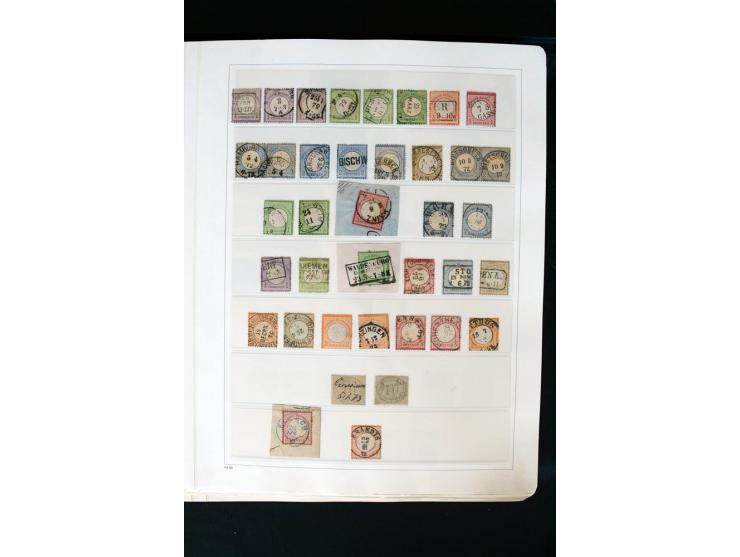 1872/1945, postfrische, ungebrauchte und gestempelte Sammlung mit u.a. Mi.-Nr. 66 (3), 438-39 (2), 456-58, 496-98, Bl.1, 2 et