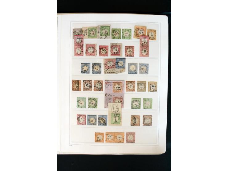 1872/1945, postfrische, ungebrauchte und gestempelte Sammlung mit u.a. Mi.-Nr. 66 (3), 438-39 (2), 456-58, 496-98, Bl.1, 2 et
