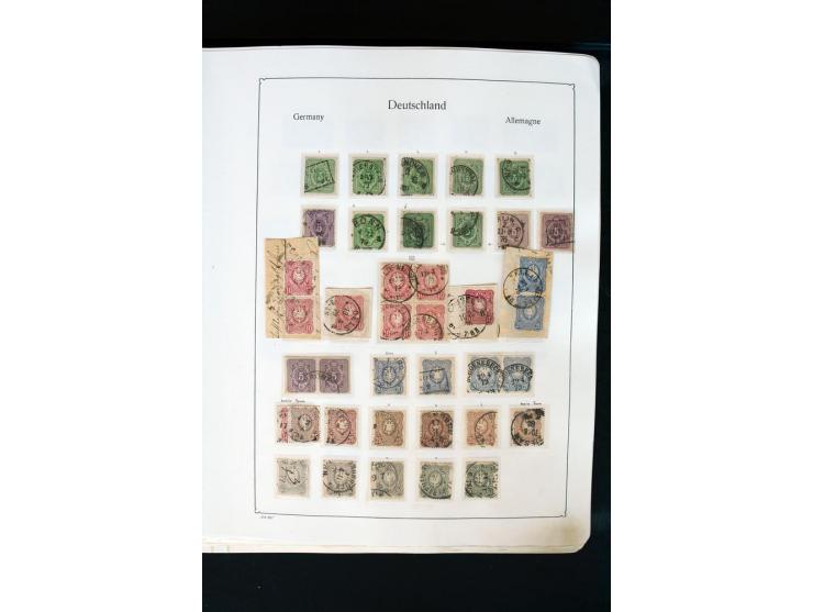 1872/1945, postfrische, ungebrauchte und gestempelte Sammlung mit u.a. Mi.-Nr. 66 (3), 438-39 (2), 456-58, 496-98, Bl.1, 2 et