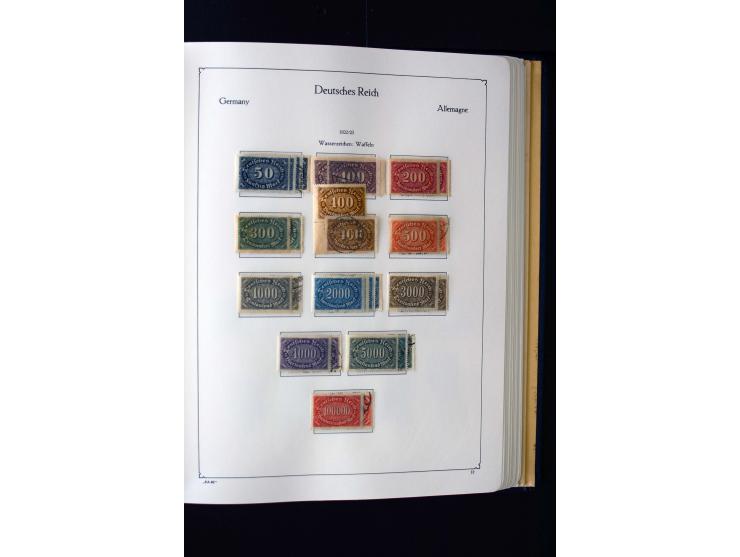 1872/1945, ungebrauchte und gestempelte Sammlung mit u.a. Mi.-Nr. 66II, 438-39, 456-58, 496-98, Bl.1 und 3 etc., dazu etwas B