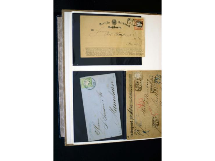 1872/1945, ungebrauchte und gestempelte Sammlung mit u.a. Bl.1, 2 (Randmängel), Dienst, Zusammendrucke etc.