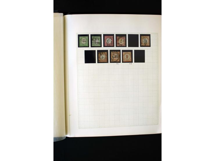 1872/1945, ungebrauchte und gestempelte Sammlung mit u.a. Bl.1, 2 (Randmängel), Dienst, Zusammendrucke etc.