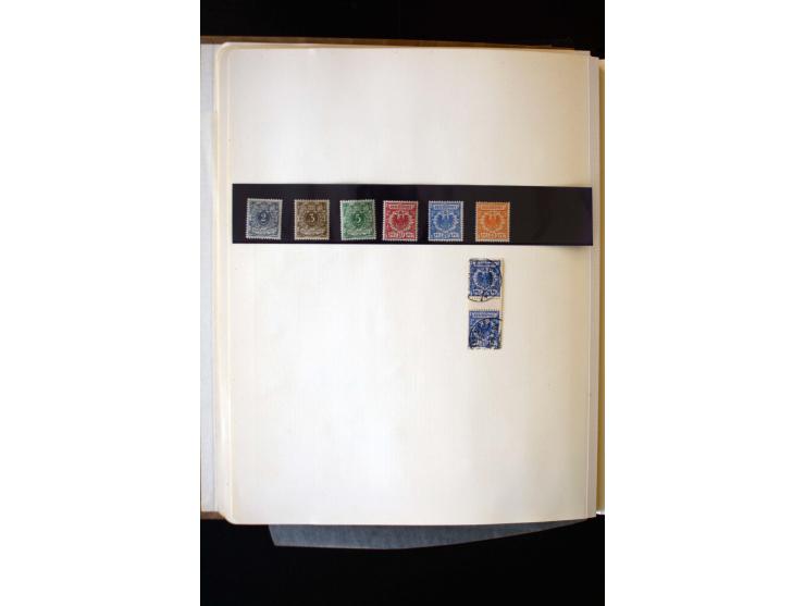 1872/1945, ungebrauchte und gestempelte Sammlung mit u.a. Bl.1, 2 (Randmängel), Dienst, Zusammendrucke etc.