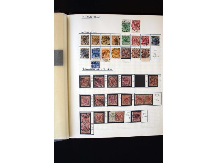 1872/1945, ungebrauchte und gestempelte Sammlung mit u.a. Bl.1, 2 (Randmängel), Dienst, Zusammendrucke etc.
