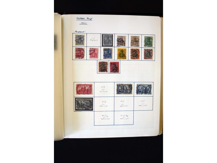 1872/1945, ungebrauchte und gestempelte Sammlung mit u.a. Bl.1, 2 (Randmängel), Dienst, Zusammendrucke etc.