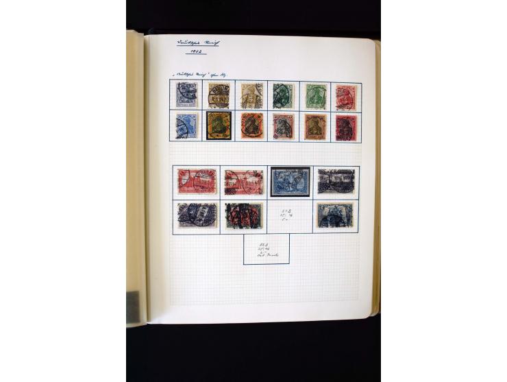 1872/1945, ungebrauchte und gestempelte Sammlung mit u.a. Bl.1, 2 (Randmängel), Dienst, Zusammendrucke etc.