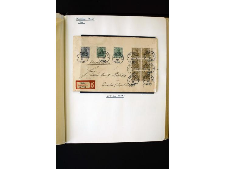 1872/1945, ungebrauchte und gestempelte Sammlung mit u.a. Bl.1, 2 (Randmängel), Dienst, Zusammendrucke etc.