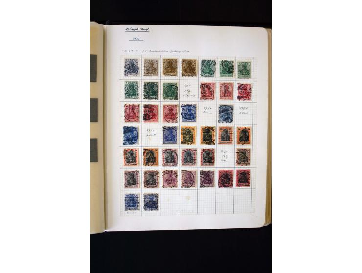 1872/1945, ungebrauchte und gestempelte Sammlung mit u.a. Bl.1, 2 (Randmängel), Dienst, Zusammendrucke etc.