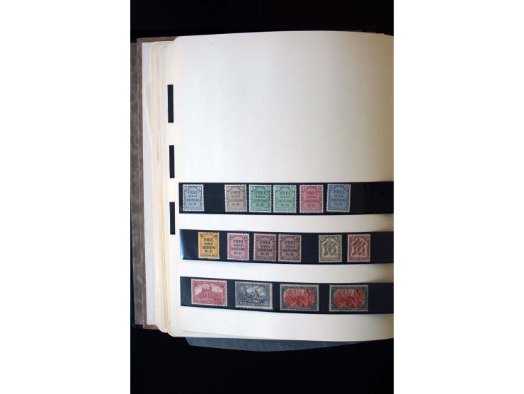 1872/1945, ungebrauchte und gestempelte Sammlung mit u.a. Bl.1, 2 (Randmängel), Dienst, Zusammendrucke etc.