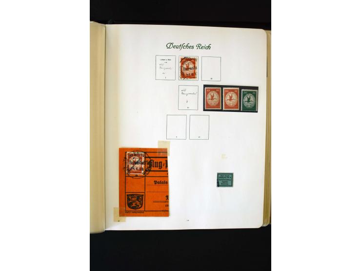 1872/1945, ungebrauchte und gestempelte Sammlung mit u.a. Bl.1, 2 (Randmängel), Dienst, Zusammendrucke etc.