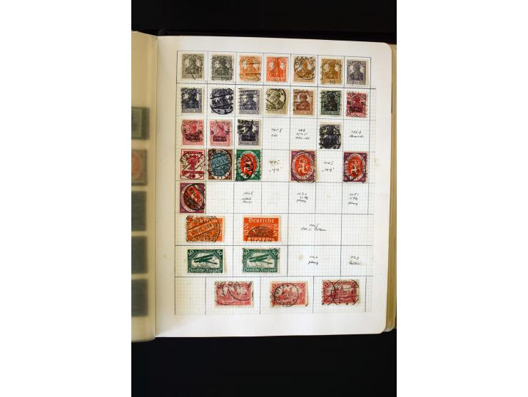 1872/1945, ungebrauchte und gestempelte Sammlung mit u.a. Bl.1, 2 (Randmängel), Dienst, Zusammendrucke etc.