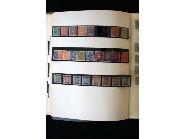1872/1945, ungebrauchte und gestempelte Sammlung mit u.a. Bl.1, 2 (Randmängel), Dienst, Zusammendrucke etc.