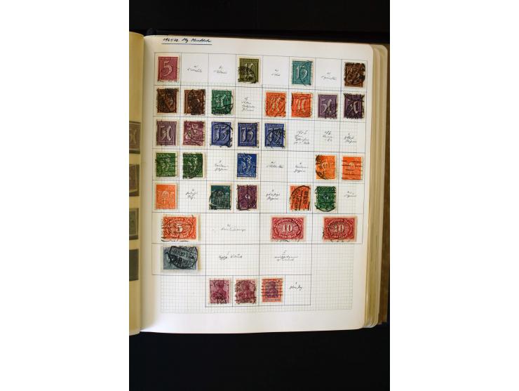 1872/1945, ungebrauchte und gestempelte Sammlung mit u.a. Bl.1, 2 (Randmängel), Dienst, Zusammendrucke etc.