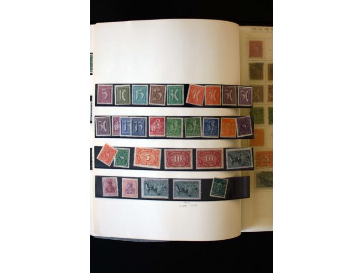 1872/1945, ungebrauchte und gestempelte Sammlung mit u.a. Bl.1, 2 (Randmängel), Dienst, Zusammendrucke etc.