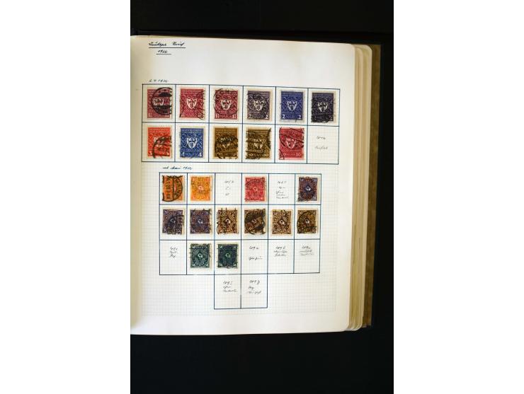1872/1945, ungebrauchte und gestempelte Sammlung mit u.a. Bl.1, 2 (Randmängel), Dienst, Zusammendrucke etc.