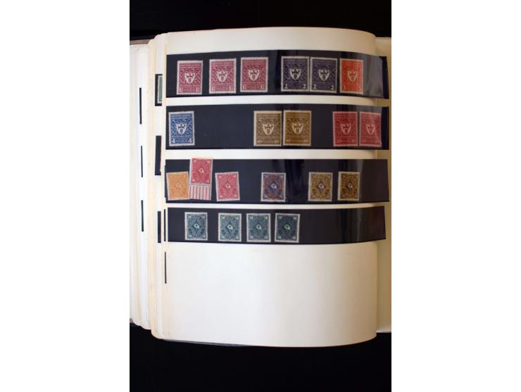 1872/1945, ungebrauchte und gestempelte Sammlung mit u.a. Bl.1, 2 (Randmängel), Dienst, Zusammendrucke etc.