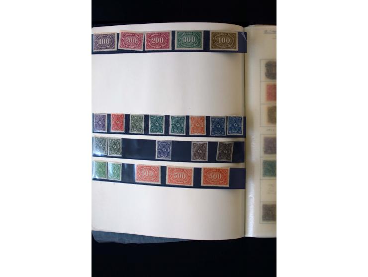 1872/1945, ungebrauchte und gestempelte Sammlung mit u.a. Bl.1, 2 (Randmängel), Dienst, Zusammendrucke etc.