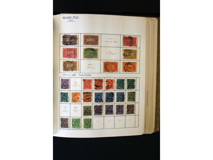1872/1945, ungebrauchte und gestempelte Sammlung mit u.a. Bl.1, 2 (Randmängel), Dienst, Zusammendrucke etc.