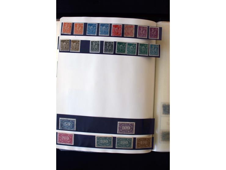 1872/1945, ungebrauchte und gestempelte Sammlung mit u.a. Bl.1, 2 (Randmängel), Dienst, Zusammendrucke etc.