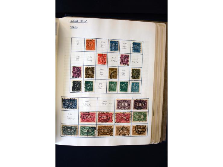 1872/1945, ungebrauchte und gestempelte Sammlung mit u.a. Bl.1, 2 (Randmängel), Dienst, Zusammendrucke etc.