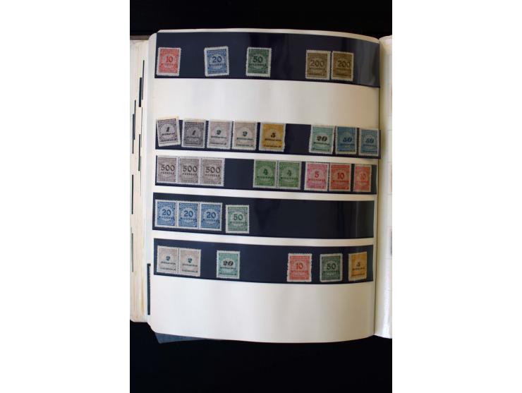 1872/1945, ungebrauchte und gestempelte Sammlung mit u.a. Bl.1, 2 (Randmängel), Dienst, Zusammendrucke etc.