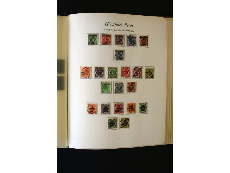1872/1945, ungebrauchte und gestempelte Sammlung mit u.a. Bl.1, 2 (Randmängel), Dienst, Zusammendrucke etc.