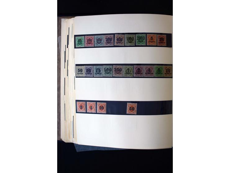 1872/1945, ungebrauchte und gestempelte Sammlung mit u.a. Bl.1, 2 (Randmängel), Dienst, Zusammendrucke etc.