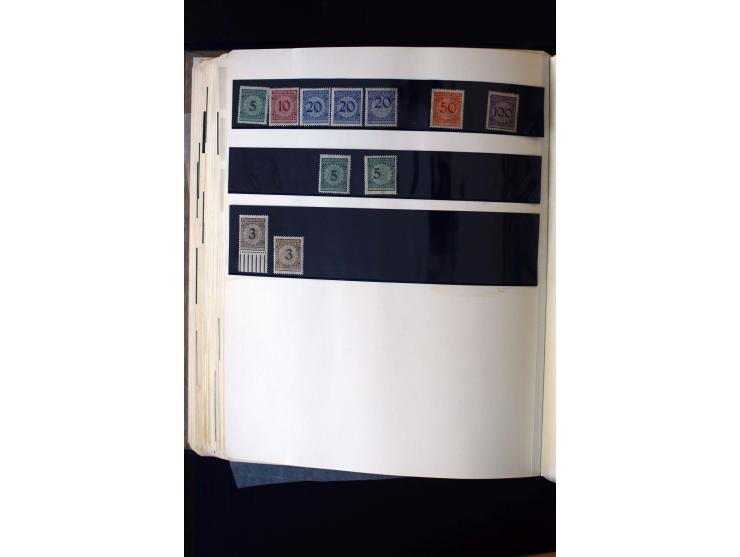 1872/1945, ungebrauchte und gestempelte Sammlung mit u.a. Bl.1, 2 (Randmängel), Dienst, Zusammendrucke etc.