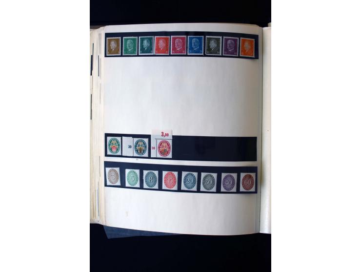 1872/1945, ungebrauchte und gestempelte Sammlung mit u.a. Bl.1, 2 (Randmängel), Dienst, Zusammendrucke etc.