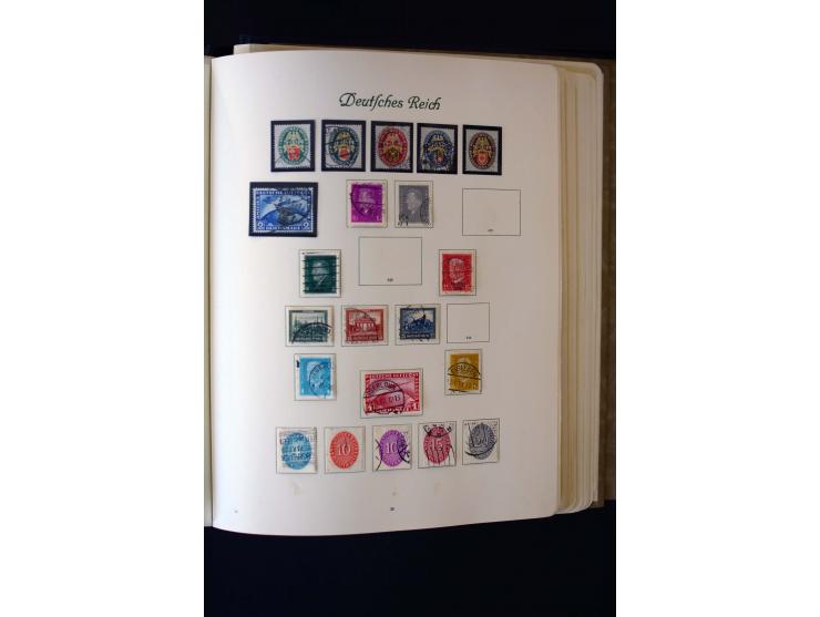 1872/1945, ungebrauchte und gestempelte Sammlung mit u.a. Bl.1, 2 (Randmängel), Dienst, Zusammendrucke etc.